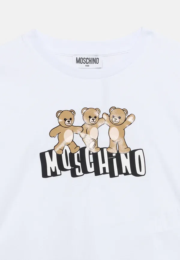 Комплект джинсовых шорт с вышивкой и бантом Moschino, темно-синий — фото 4