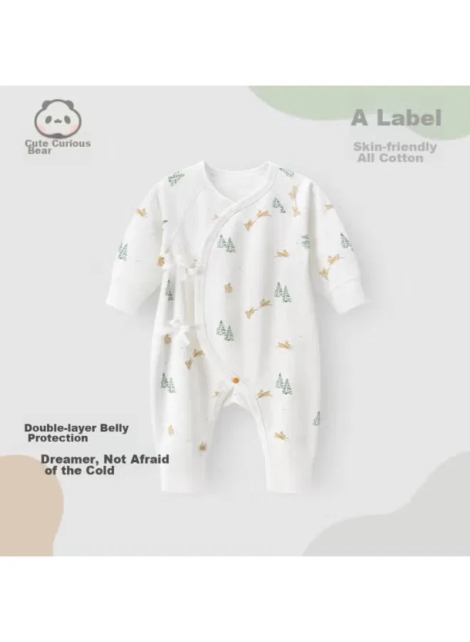 Боди-комбинезон с длинным рукавом на завязках Guaiqi xiong Good Bear, белый