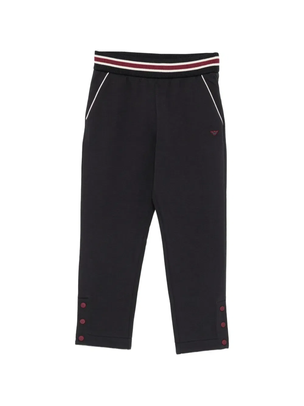 Спортивные брюки с логотипом и пуговицами Emporio Armani Kids, синий