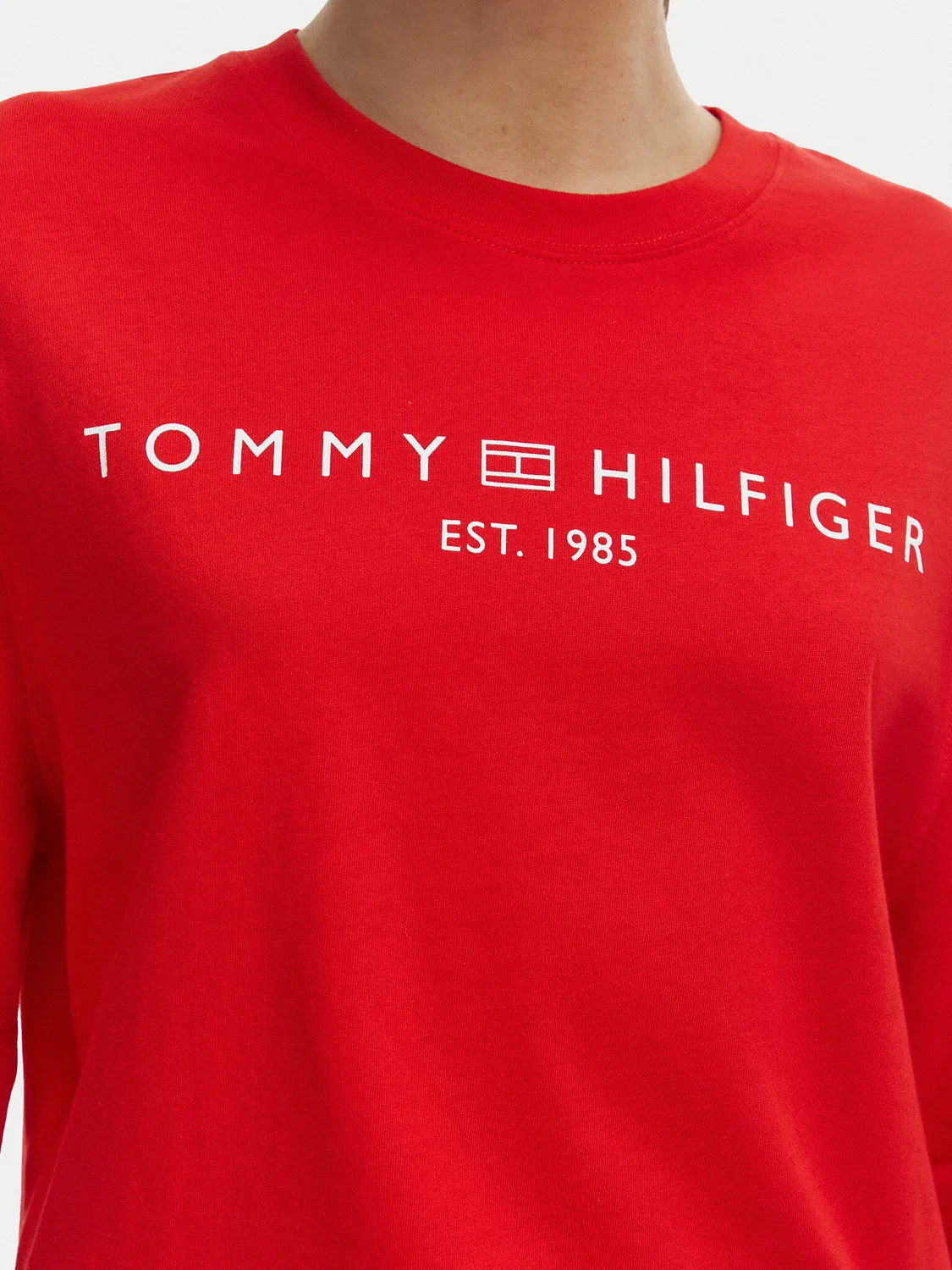 Женская футболка свободного кроя Tommy Hilfiger, оранжевый — фото 4