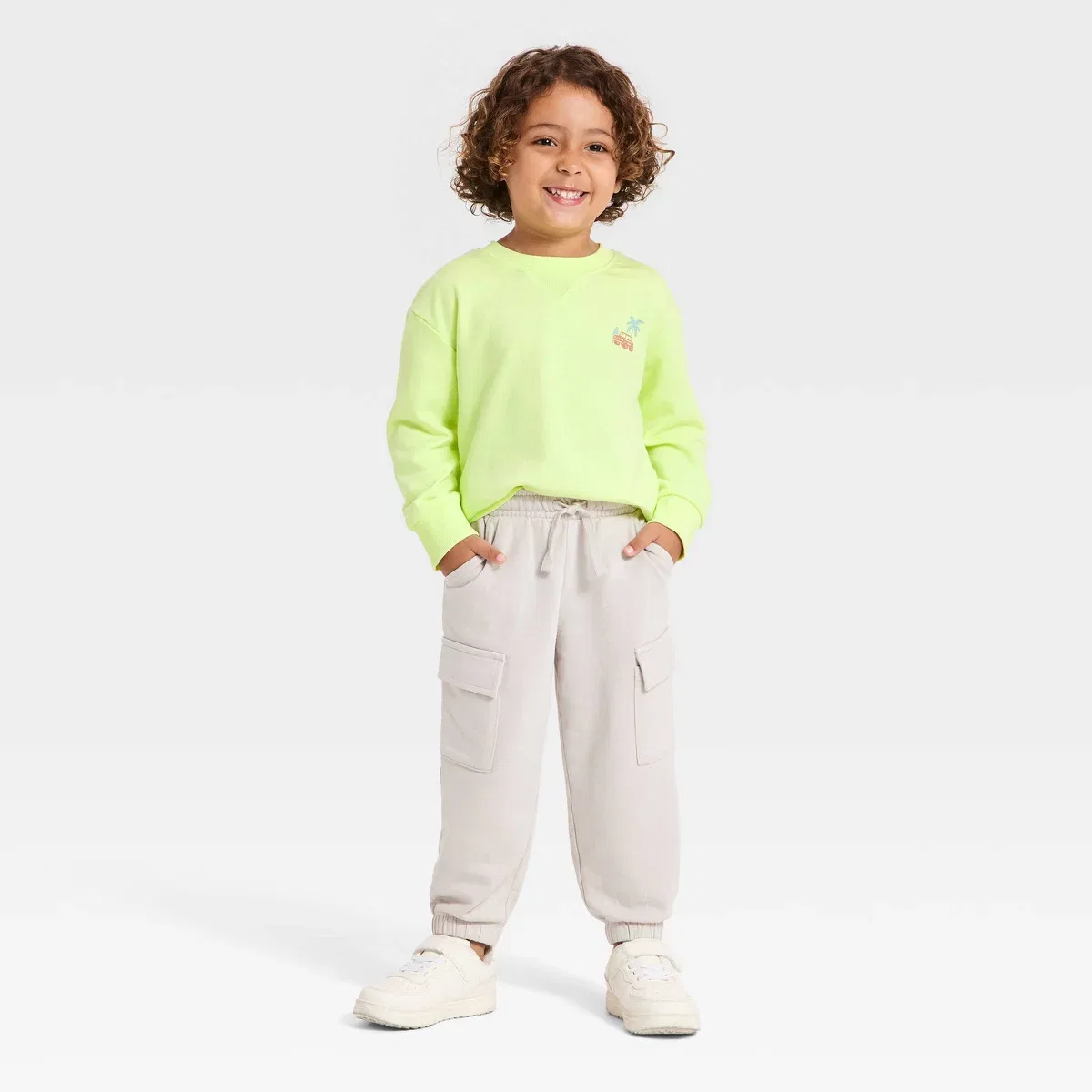 Детский свитшот с длинным рукавом INFANT/TODDLER BOY, Lemon Yellow — фото 4