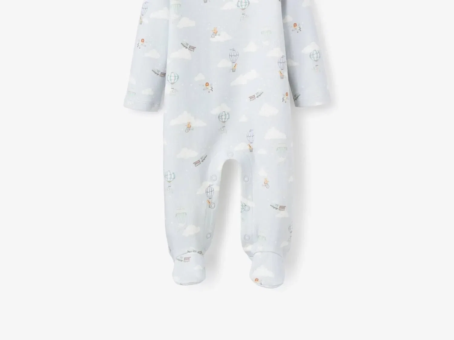 Детский комбинезон с двойным воротником и принтом Up & Away Elegant Baby, синий