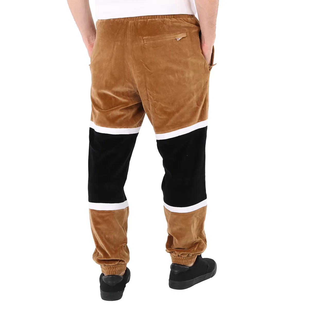 Брюки спортивные с принтом Striped Chenille Logo Graphic Trackpants Burberry, Dark Walnut — фото 4