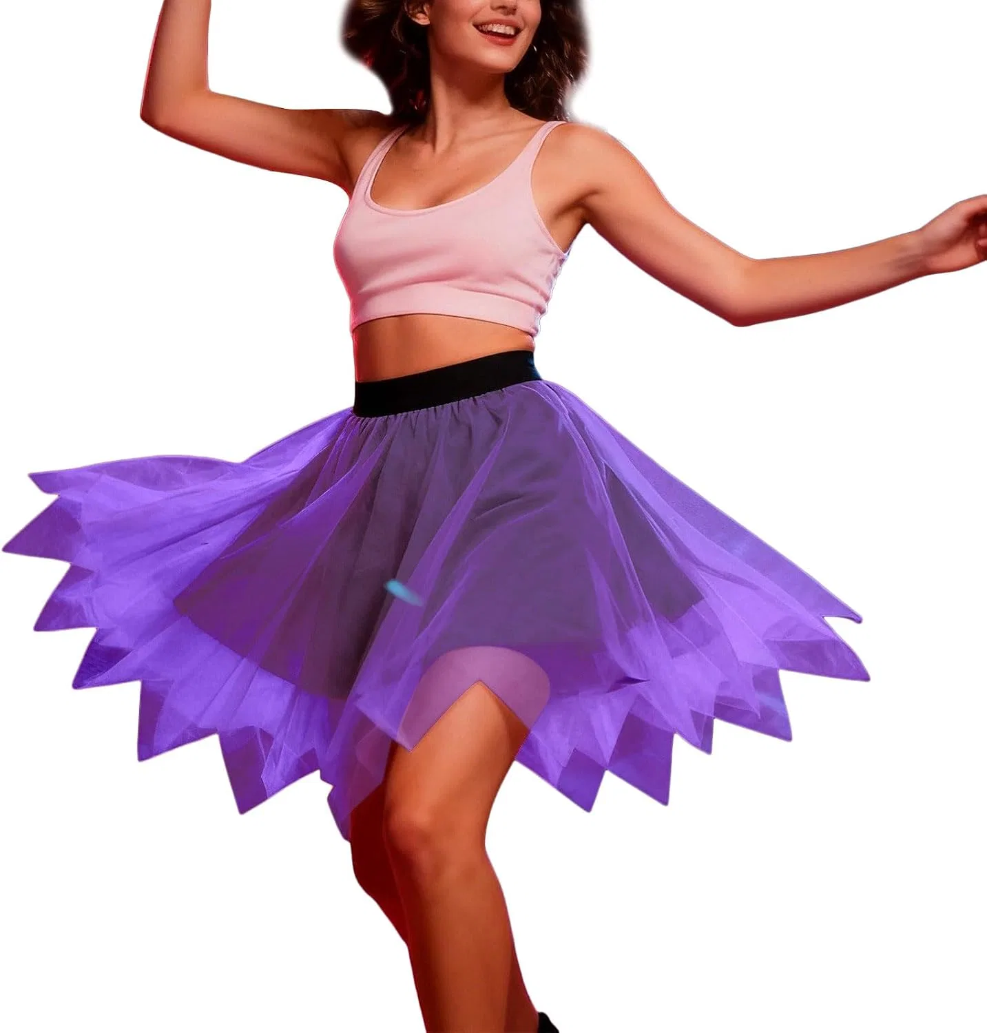 Женская пачка-балетка из фатина с высокой талией, Purple — фото 4