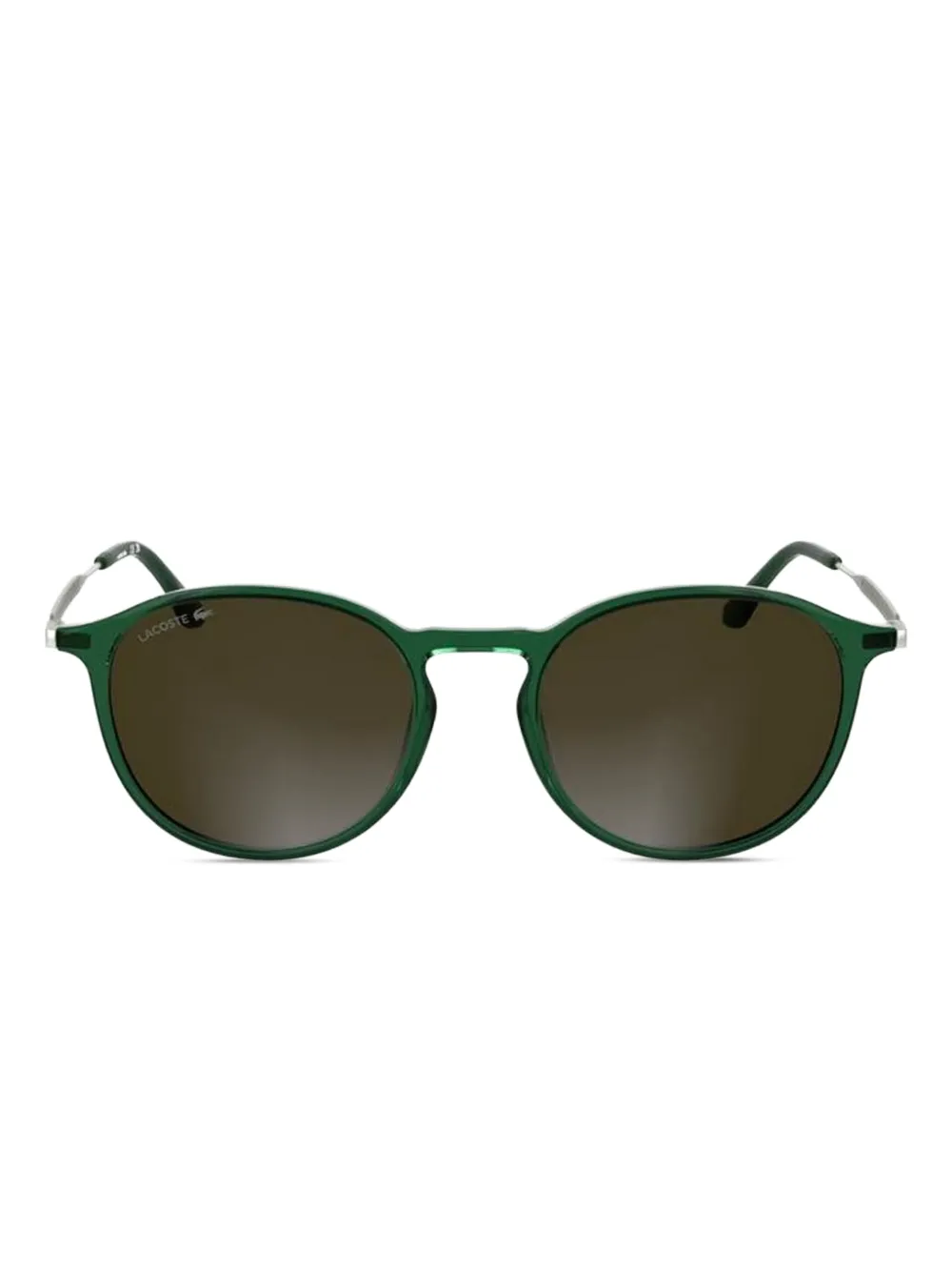 

Солнцезащитные очки в круглой оправе Lacoste, зеленый