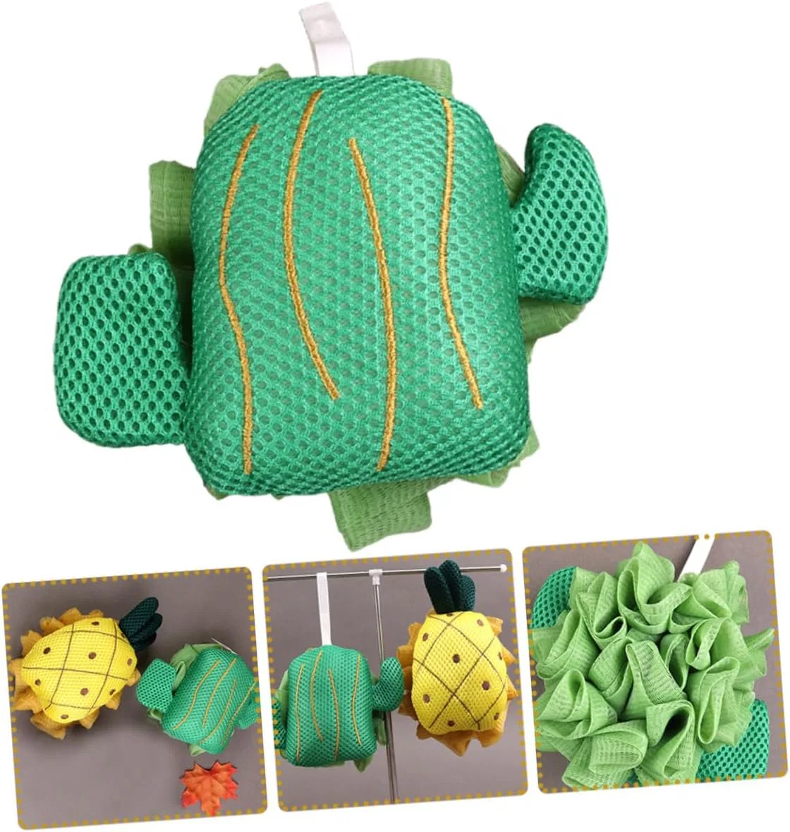 Мочалка для тела, Mesh, Beatifufu, 1 шт., 12x12x7 см, Green — фото 4
