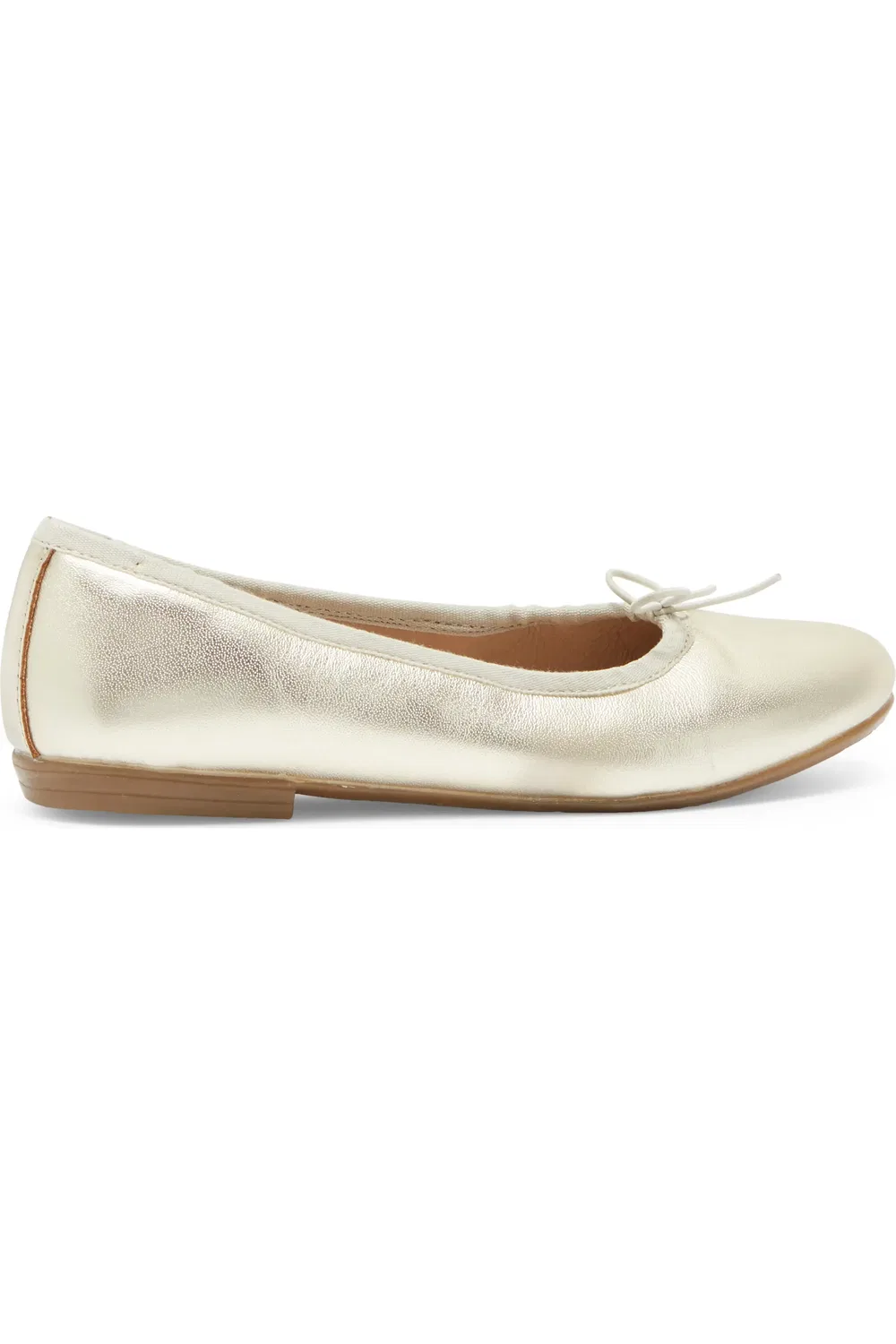 Детские туфли балетки на плоской подошве Brule OLD SOLES, Gold — фото 3