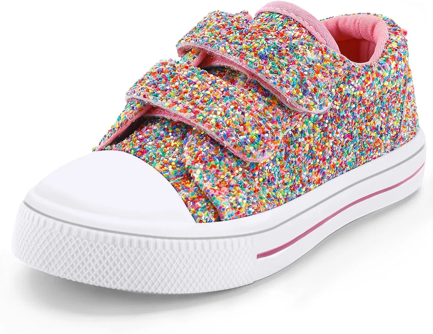 Детские кроссовки для девочек с двойной липучкой K KomForme, Colorful Glitter