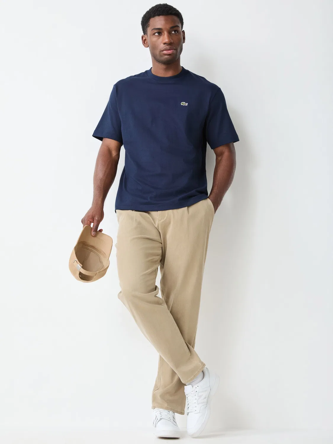 Синяя футболка свободного кроя Lacoste Heavyweight из джерси — фото 2