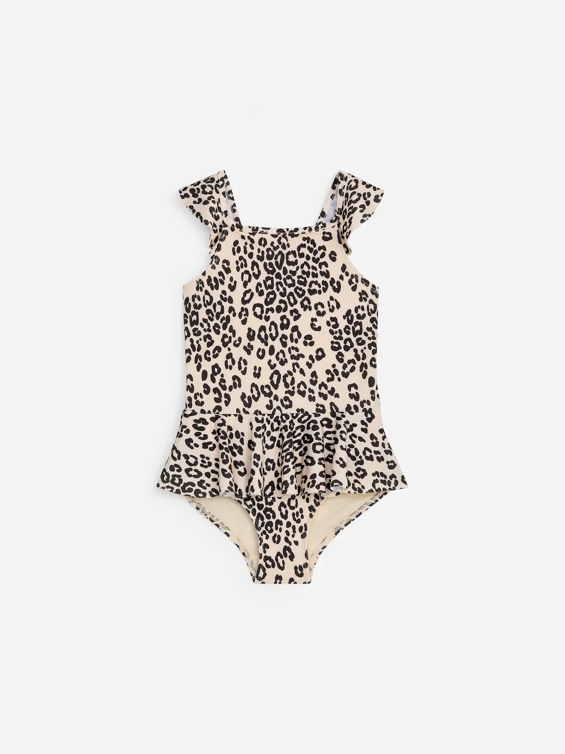 Купальник с оборками Arket, Beige/Schwarz