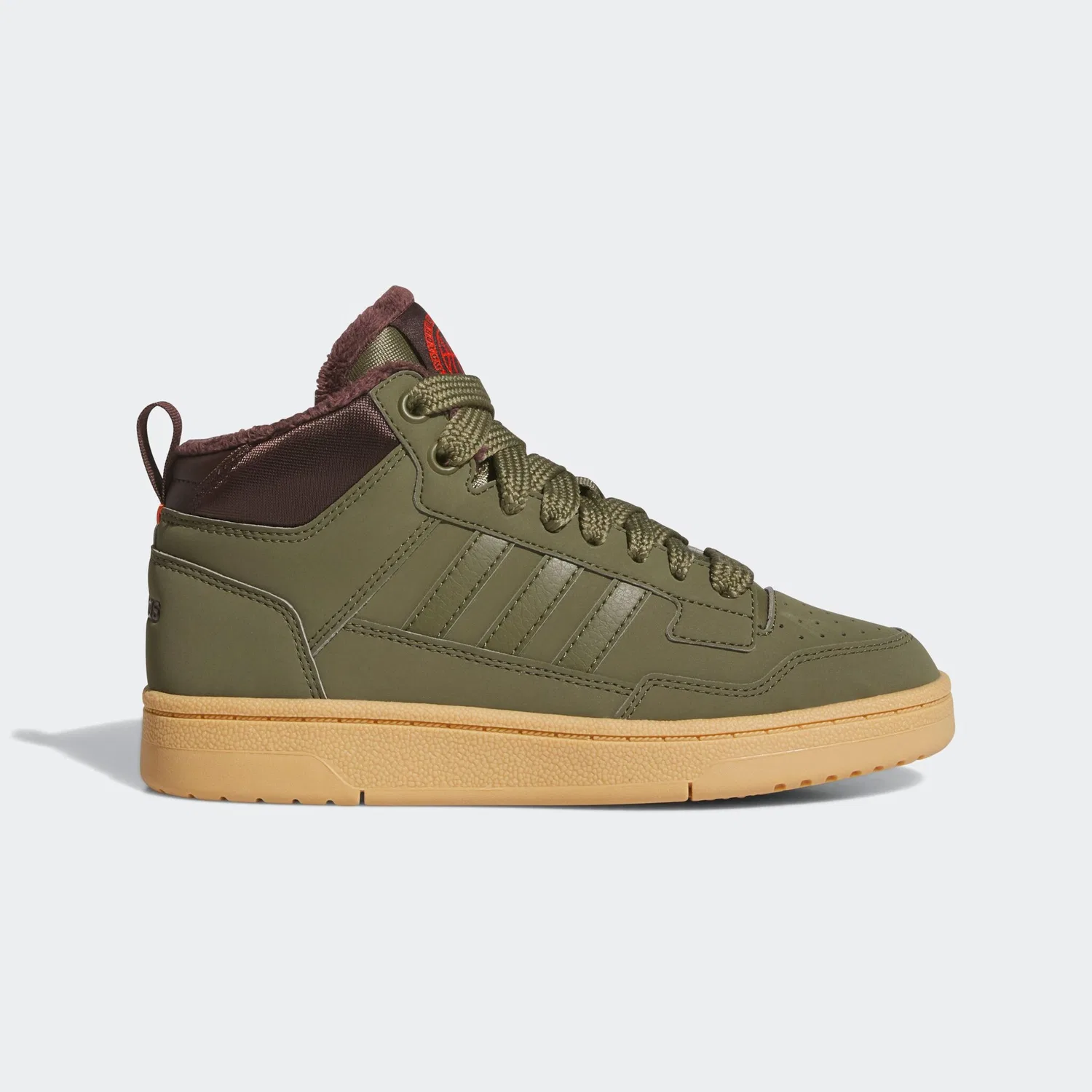 Детские зимние кроссовки с ретро-дизайном Adidas Sportswear, Olive Strata/Shadow Brown/Gum — фото 2