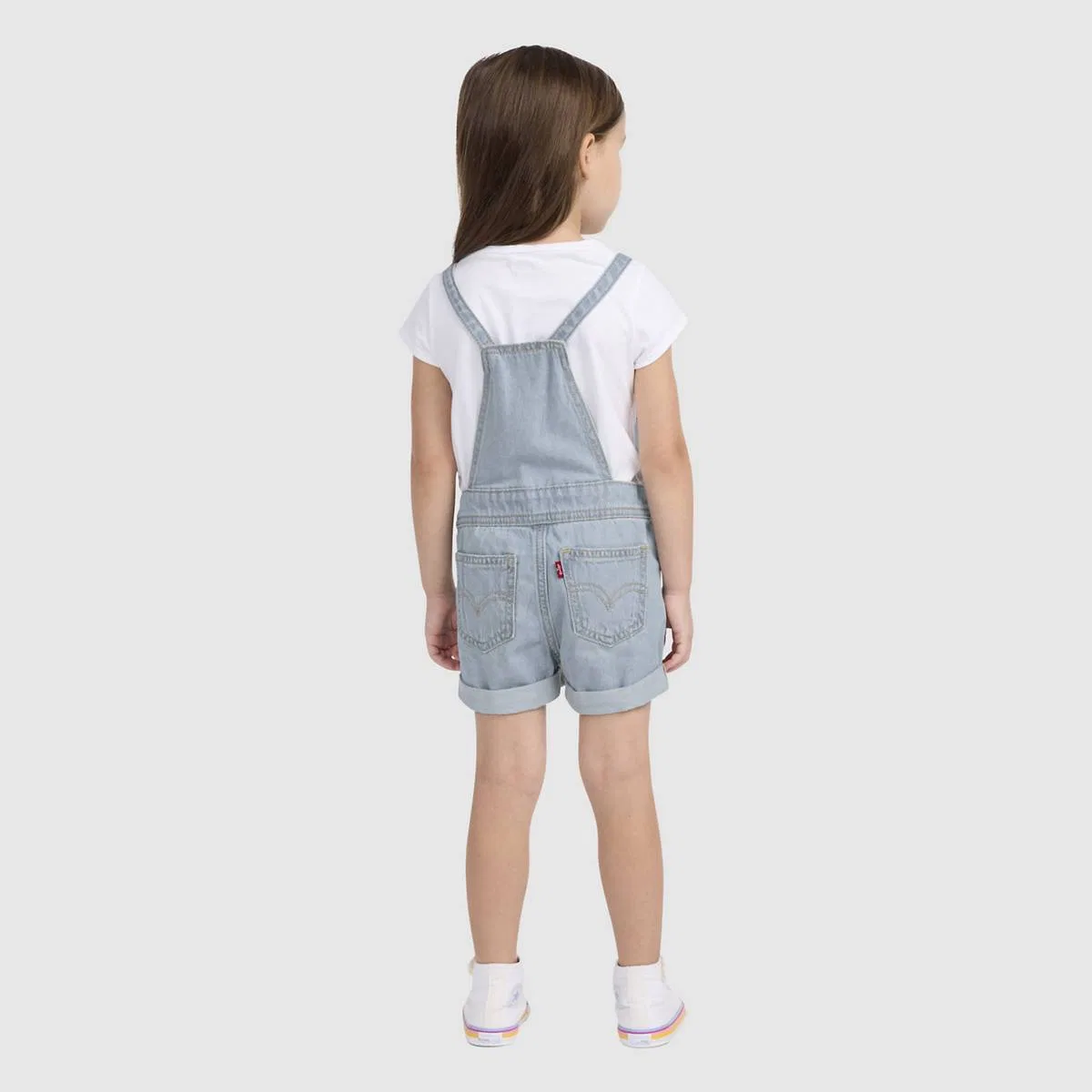 Комбинезон с завязками для девочек 2-4 лет Levi's, Day Off - Light Wash — фото 4