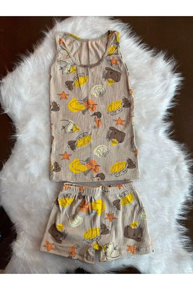 Детский комплект нижнего белья для мальчиков без рукавов Butik, Beige