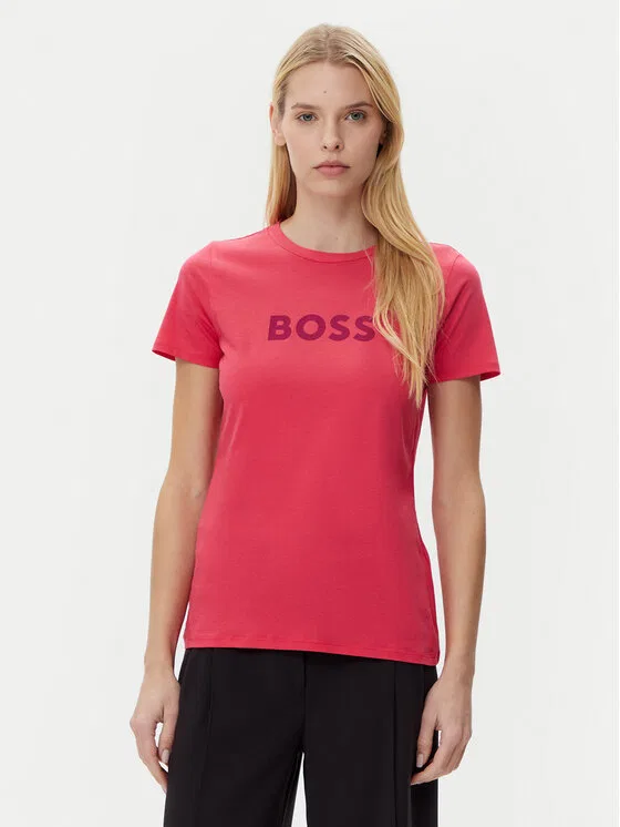 Футболка regular fit C_Elogo_5 Boss, розовый