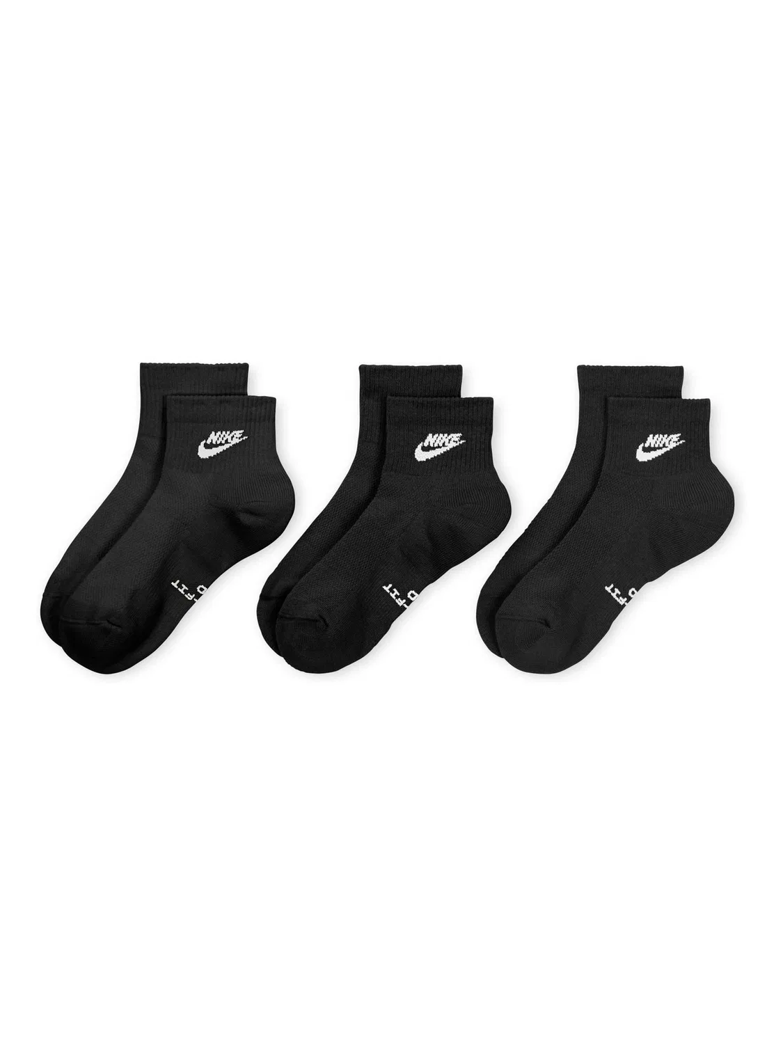 Носки Nike Everyday Crew, 3 пары, черный — фото 2