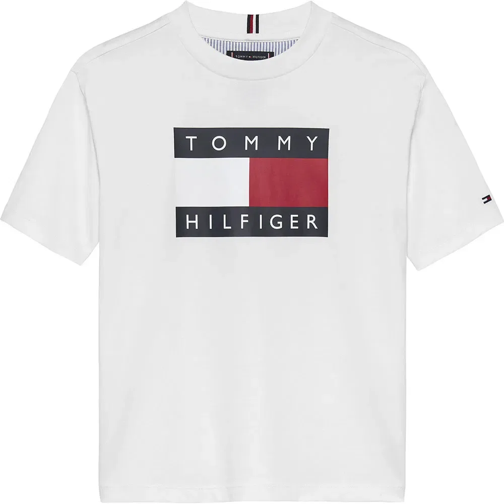 Футболка с принтом Tommy Hilfiger Heritage Printed Flag, белый — фото 3