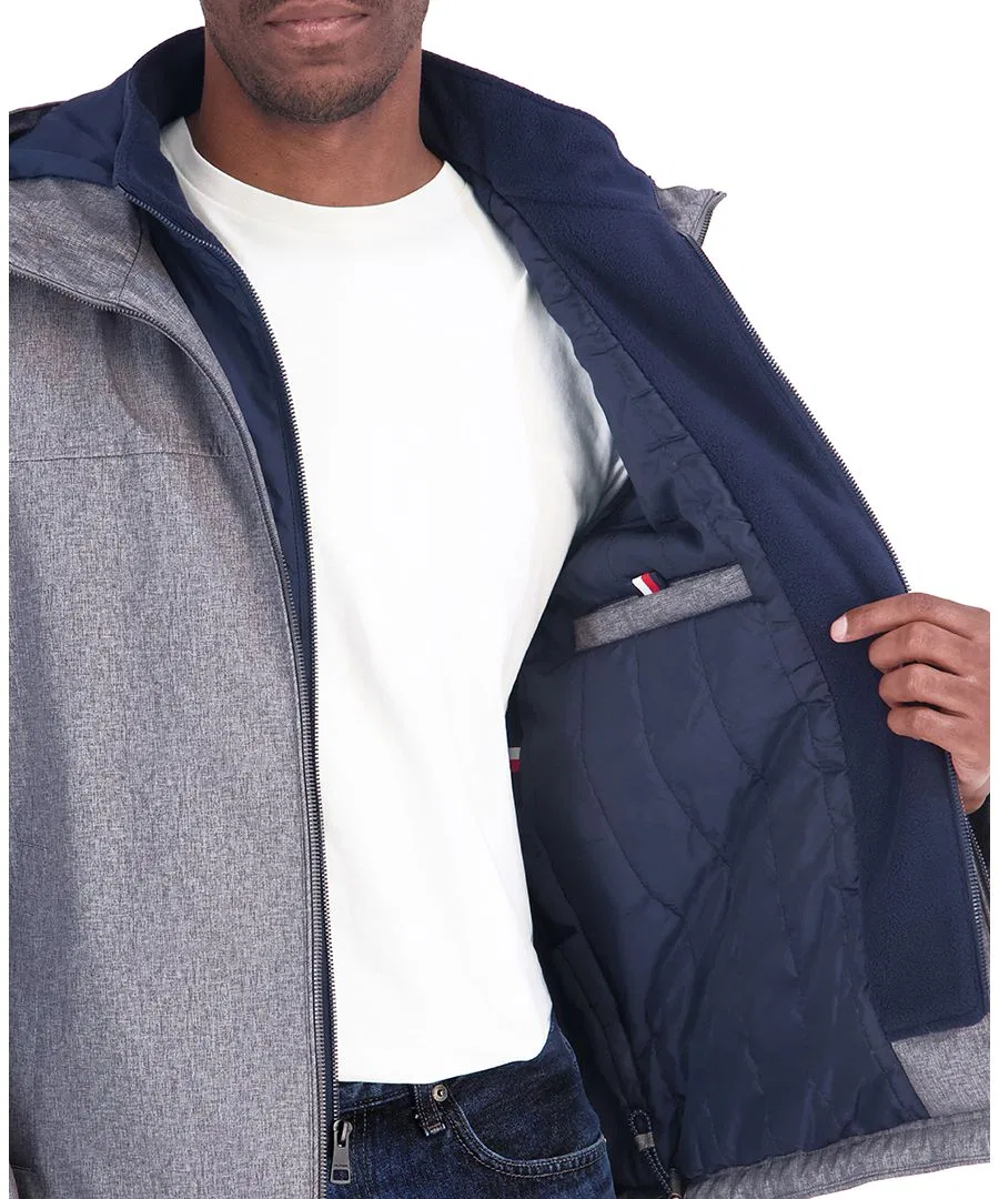 Мужская куртка-ветровка с капюшоном Tommy Hilfiger, Heather Gray — фото 4