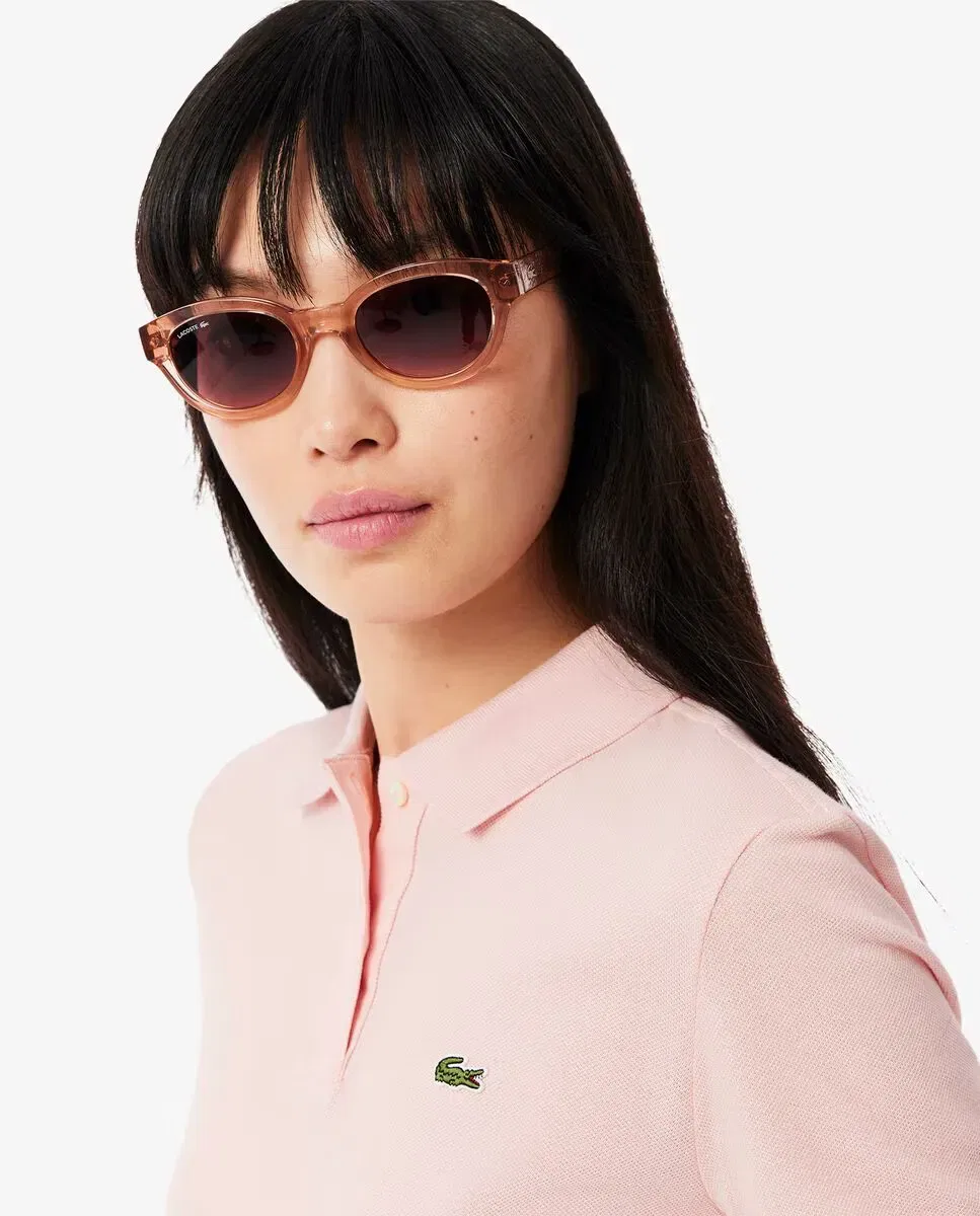 Поло Lacoste Rosa, из пике с коротким рукавом — фото 3