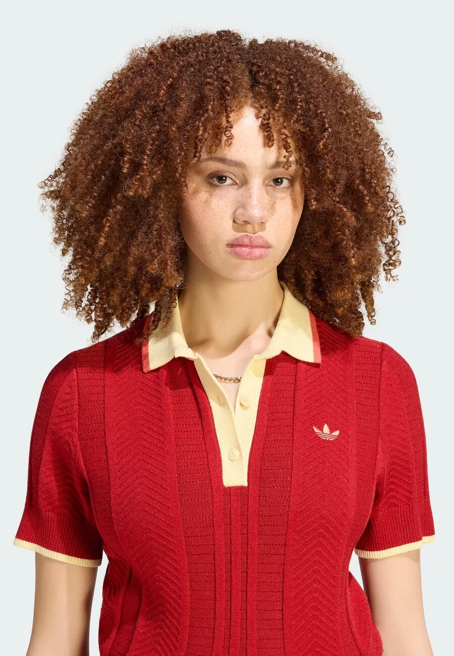 Свитер ADIDAS ORIGINALS 'Cali' ярко-красного цвета — фото 4
