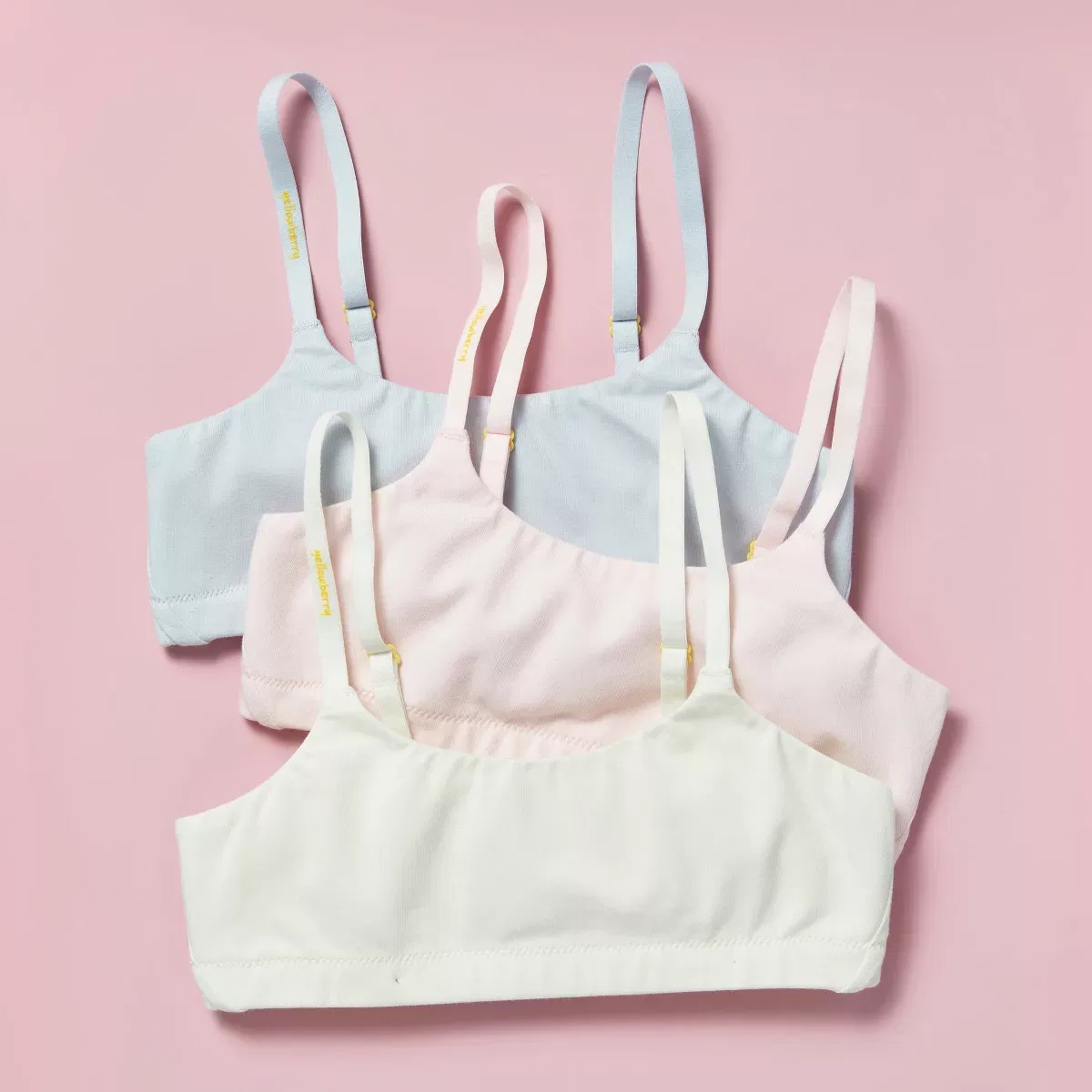 Детский бюстгальтер для девочек хлопковый комплект 3 шт Yellowberry, First Petals