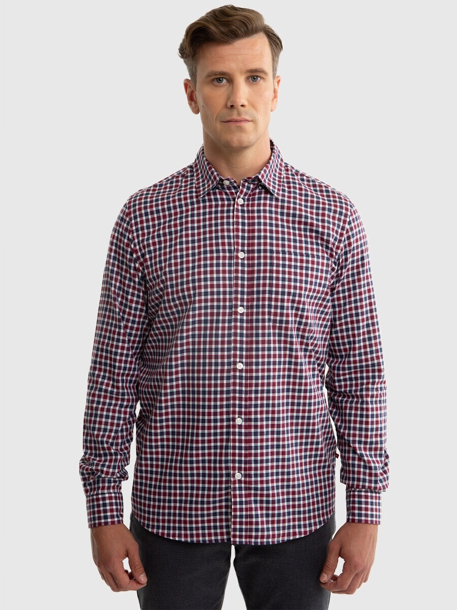 

Рубашка BIG STAR Regular fit Button Up FRANKINI, темно-красный