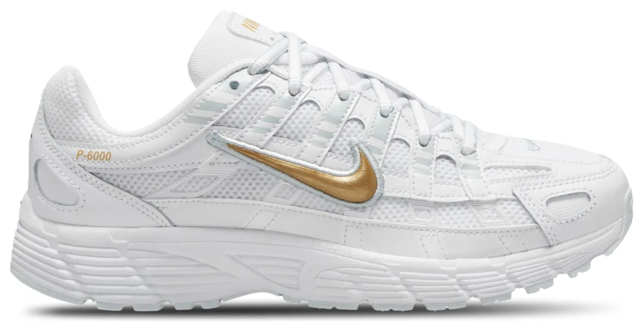 Кроссовки для мальчиков P-6000 Nike, цвет White/Metallic Gold