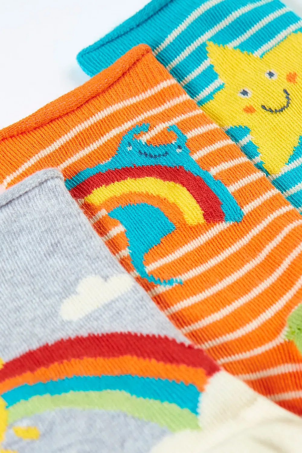 Детские носки из бамбука Little Roly, 3 пары, Frugi, Multi — фото 3