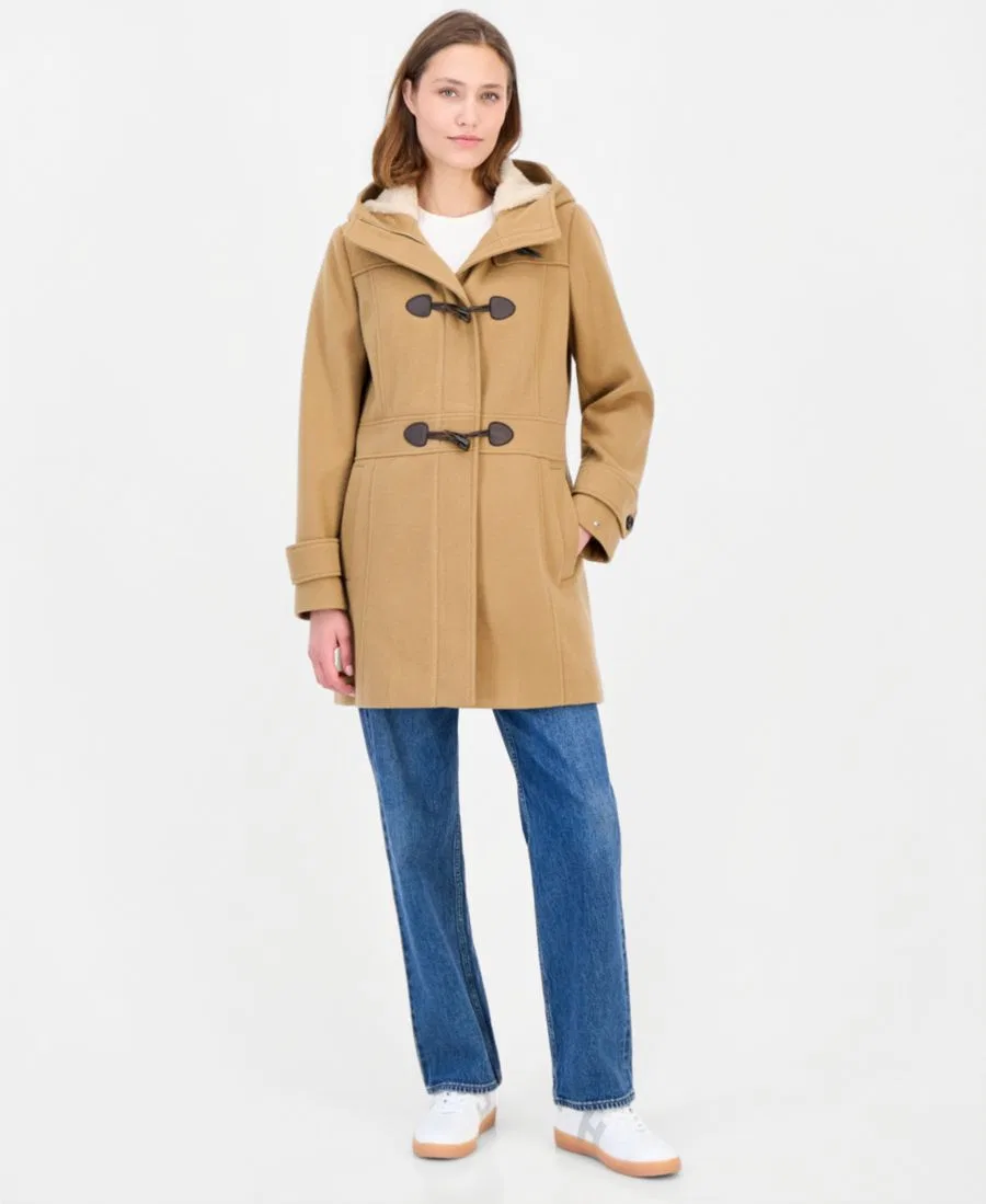 Пальто-тренчкот с капюшоном на молнии и тоглами, с подкладкой из флиса Tommy Hilfiger, Camel