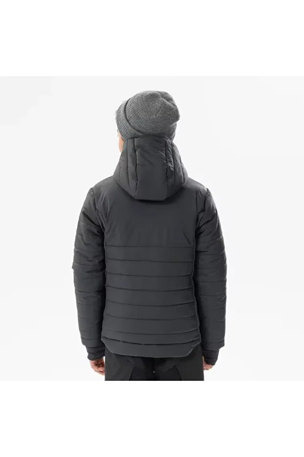 Детская куртка-пуховик для девочек с капюшоном Decathlon, Black — фото 3