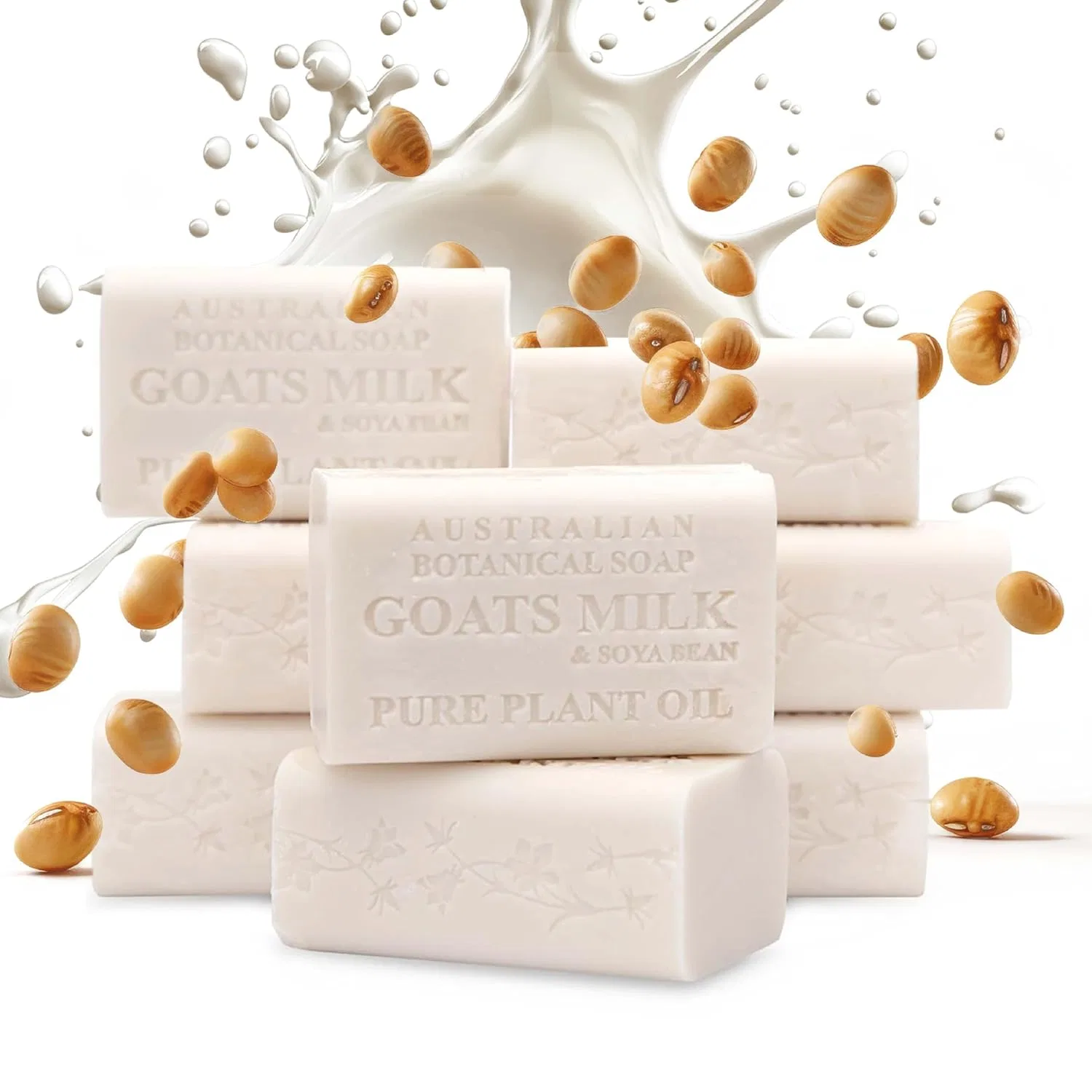 Мыло твердое с козьим молоком и соевым маслом Australian Botanical Soap, 8 шт, 1.5 кг