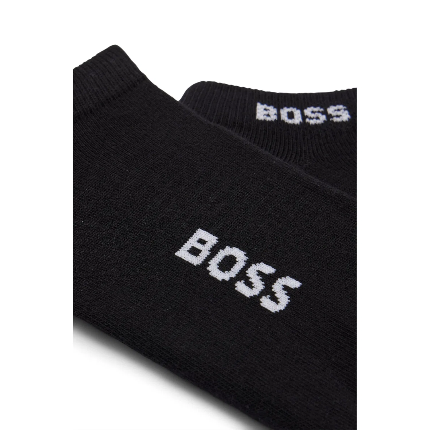 Женские короткие носки-кроссовки с логотипом BOSS, Black — фото 2