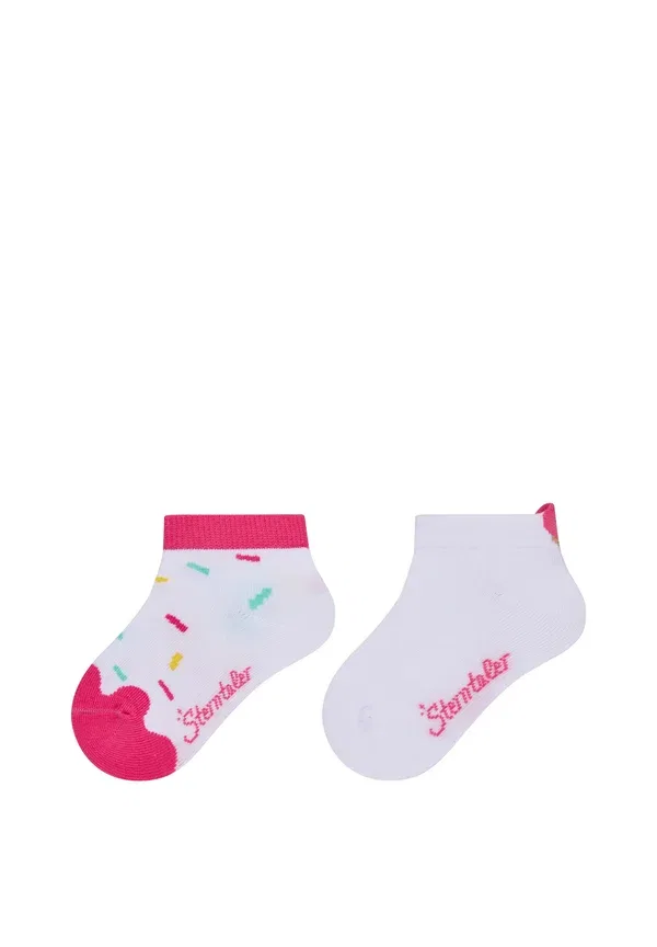 Носки 2-pack с рисунком Еда Sneaker 2er-pack eiswaffel Sterntaler белый