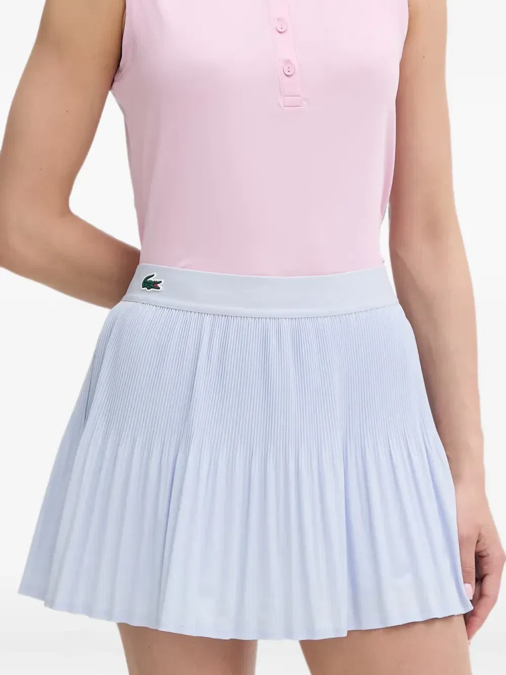 Плиссированная юбка Lacoste, мини, синий — фото 2