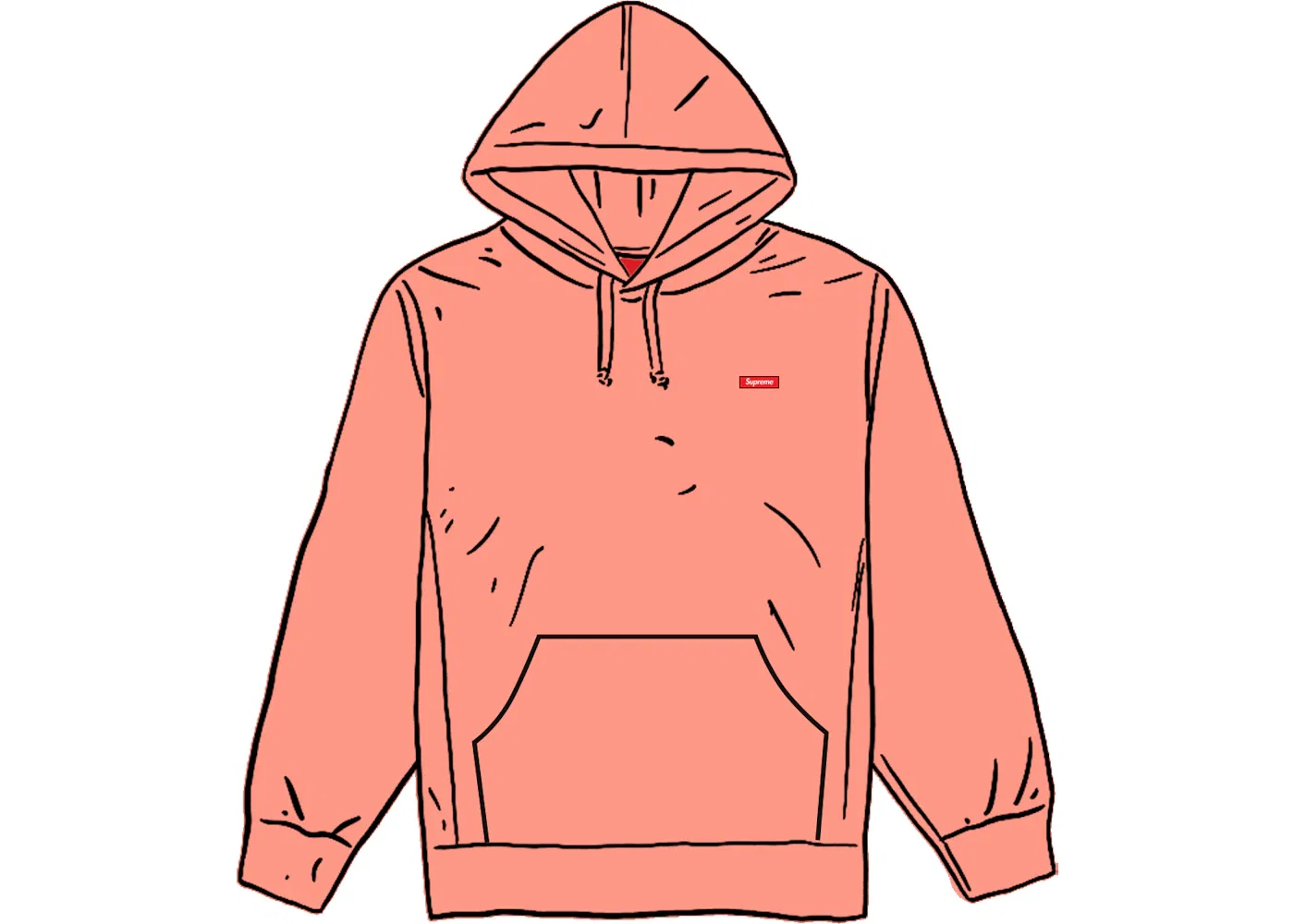Мужской худи с принтом Supreme Sweatshirt, Dusty Coral