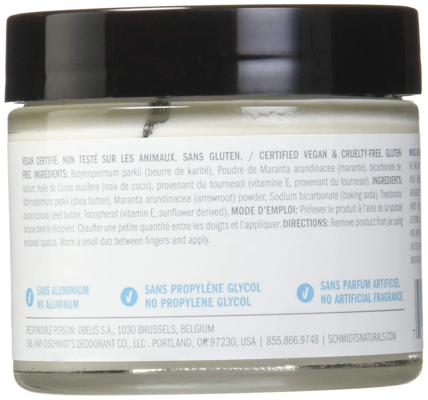 Дезодорант кремовый Schmidt's Natural Deodorant, без отдушки, 56.7 г — фото 2