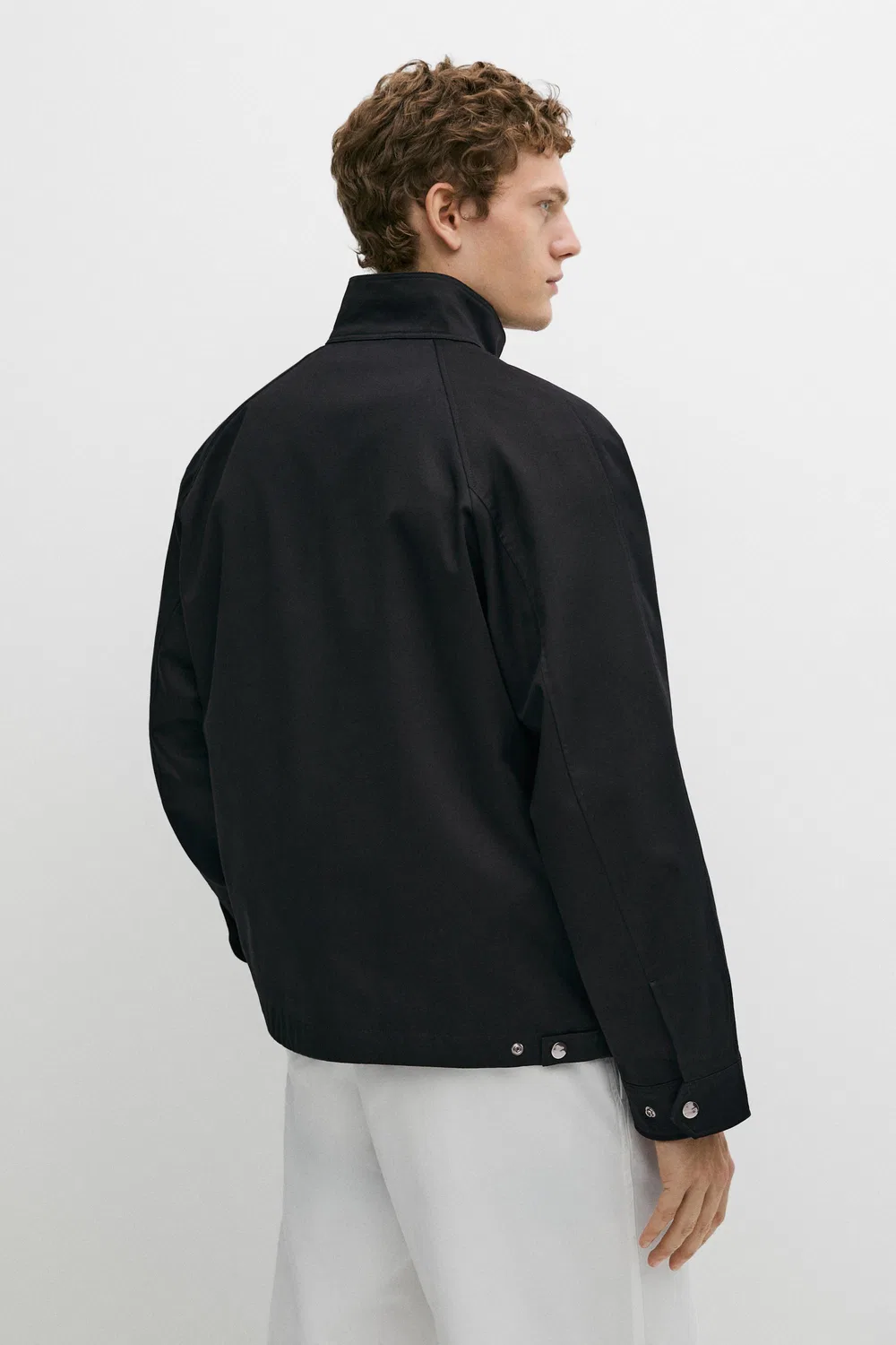Куртка-бомбер Massimo Dutti, темно-синяя — фото 3