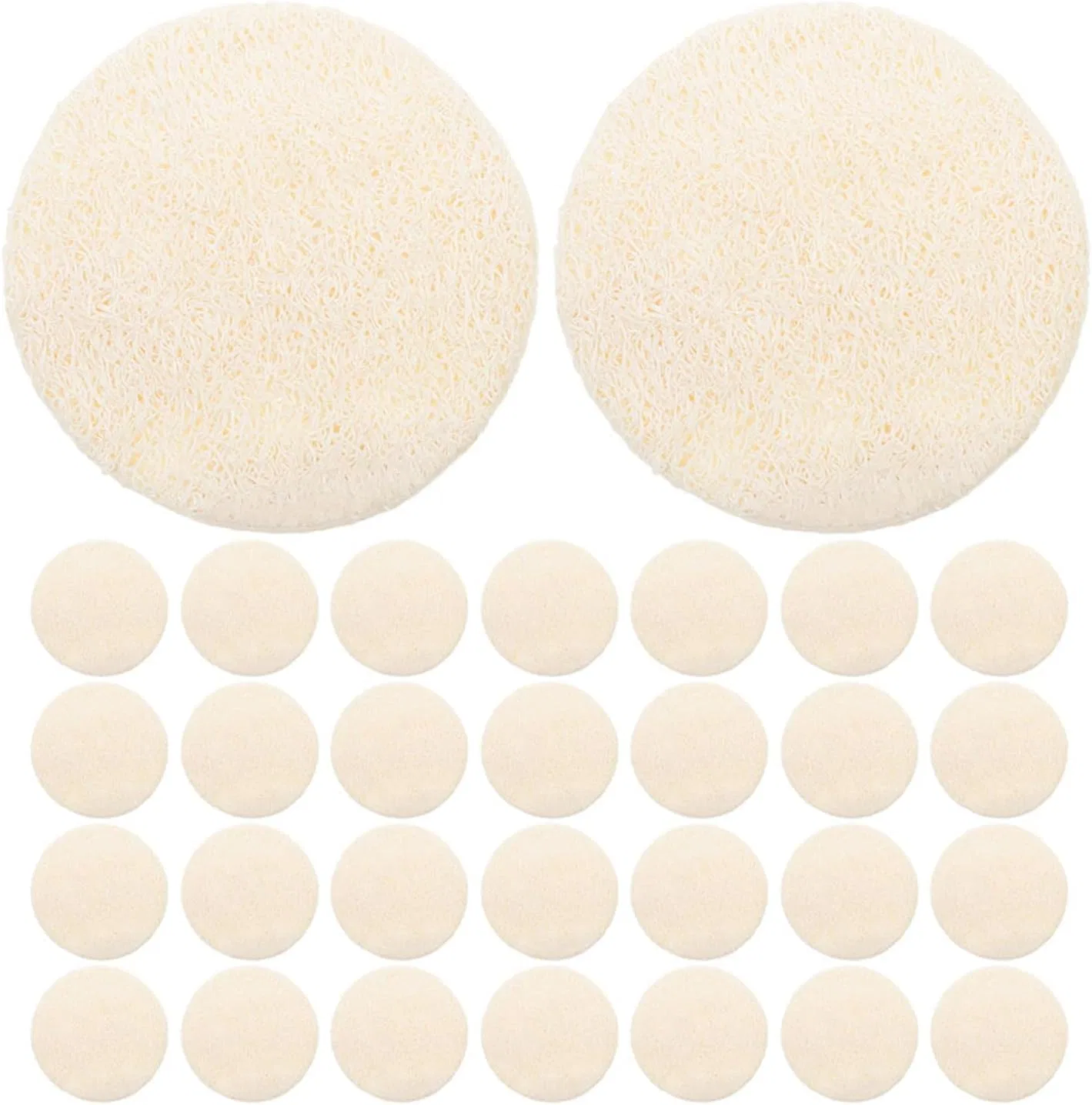 Патчи для лица из люфы 50 шт, Artibetter, 5,5x5,5 см, Beige