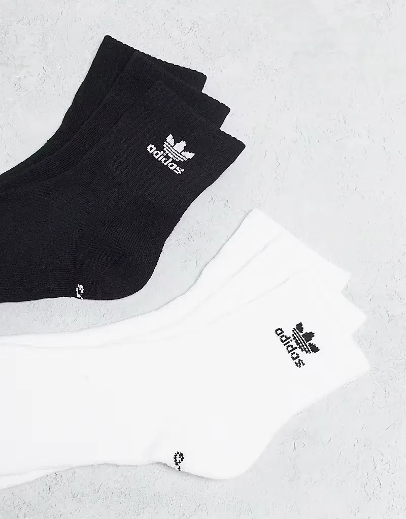 Носки низкие Trefoil 6 шт Adidas Originals, черный/белый — фото 4