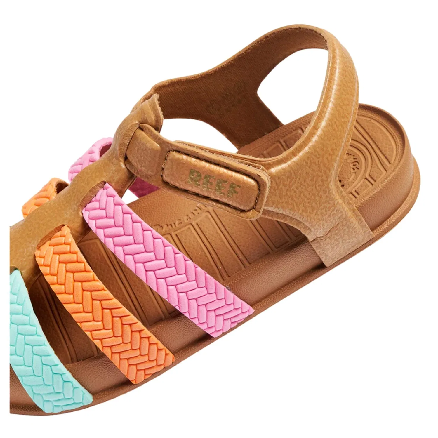 Детские сандалии для мальчиков для воды Reef Water Beachy Malibu Smoothie CJ2010, коричневый — фото 4