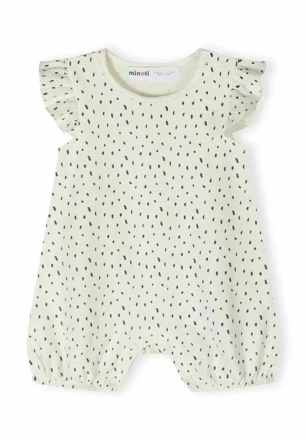 Комплект из двух комбинезонов с коротким рукавом-фонарик, Animal Print, Minoti, White, Light Pink, белый/светло-розовый — фото 4