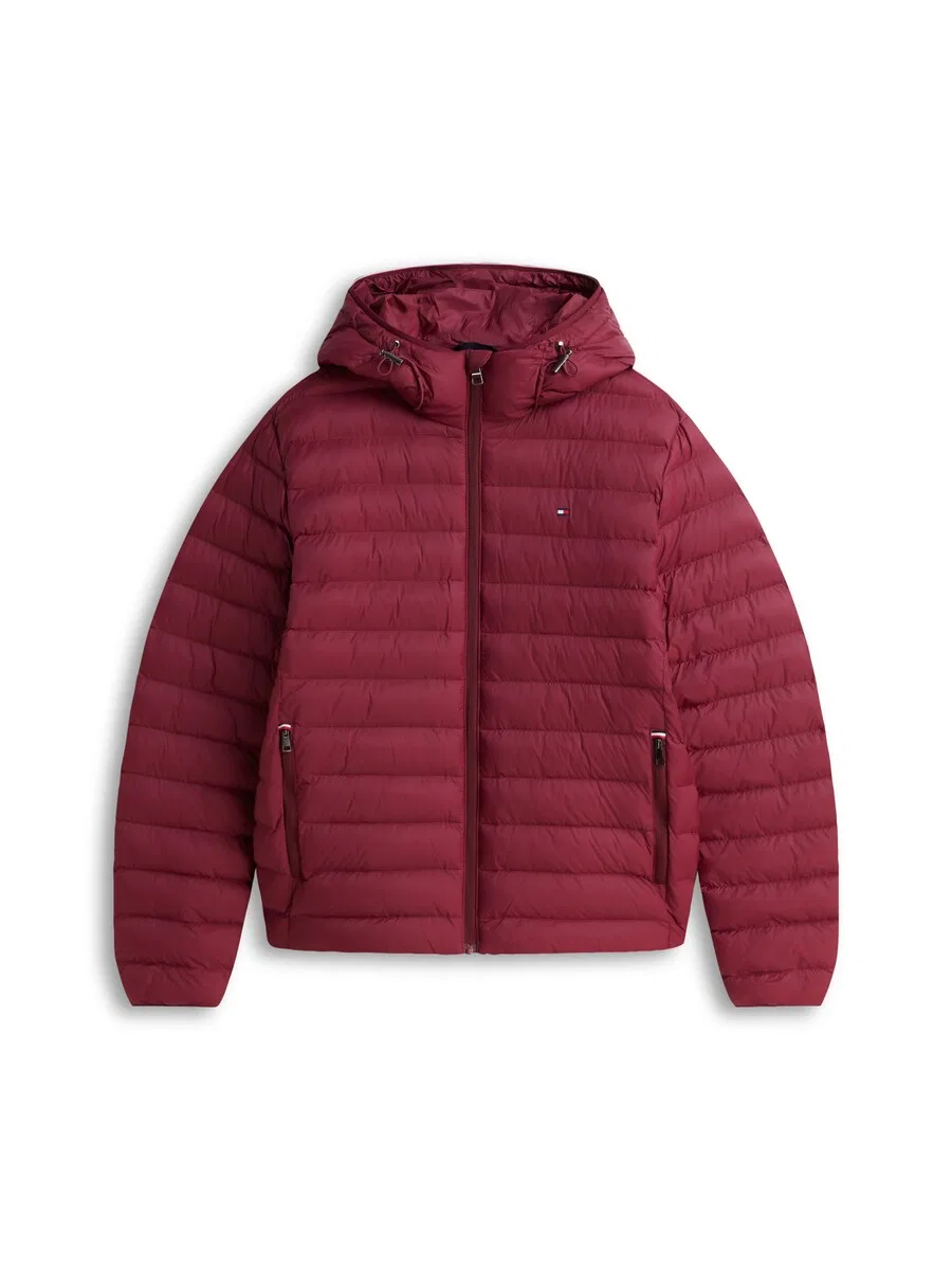 Куртка TOMMY HILFIGER межсезонья бордового цвета