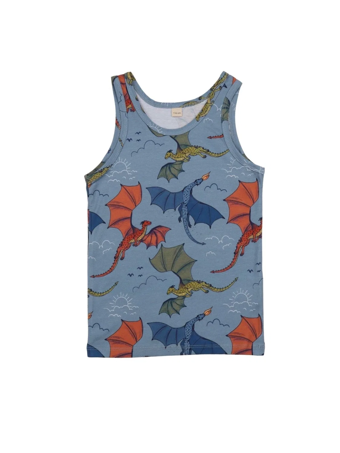 Майка Walkiddy Undershirt Colorful Dragon цвета опал — фото 2