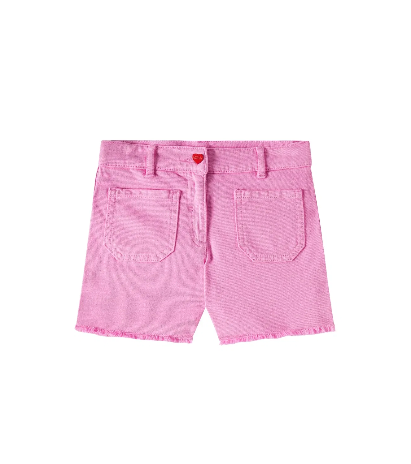 Шорты джинсовые с накладными карманами Donsje Bo Stella Mccartney Kids, розовый