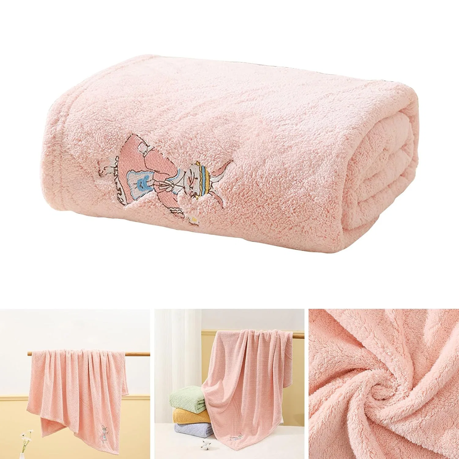 Полотенце для купания из кораллового флиса Xinsheinelry, 1 шт, A — фото 2