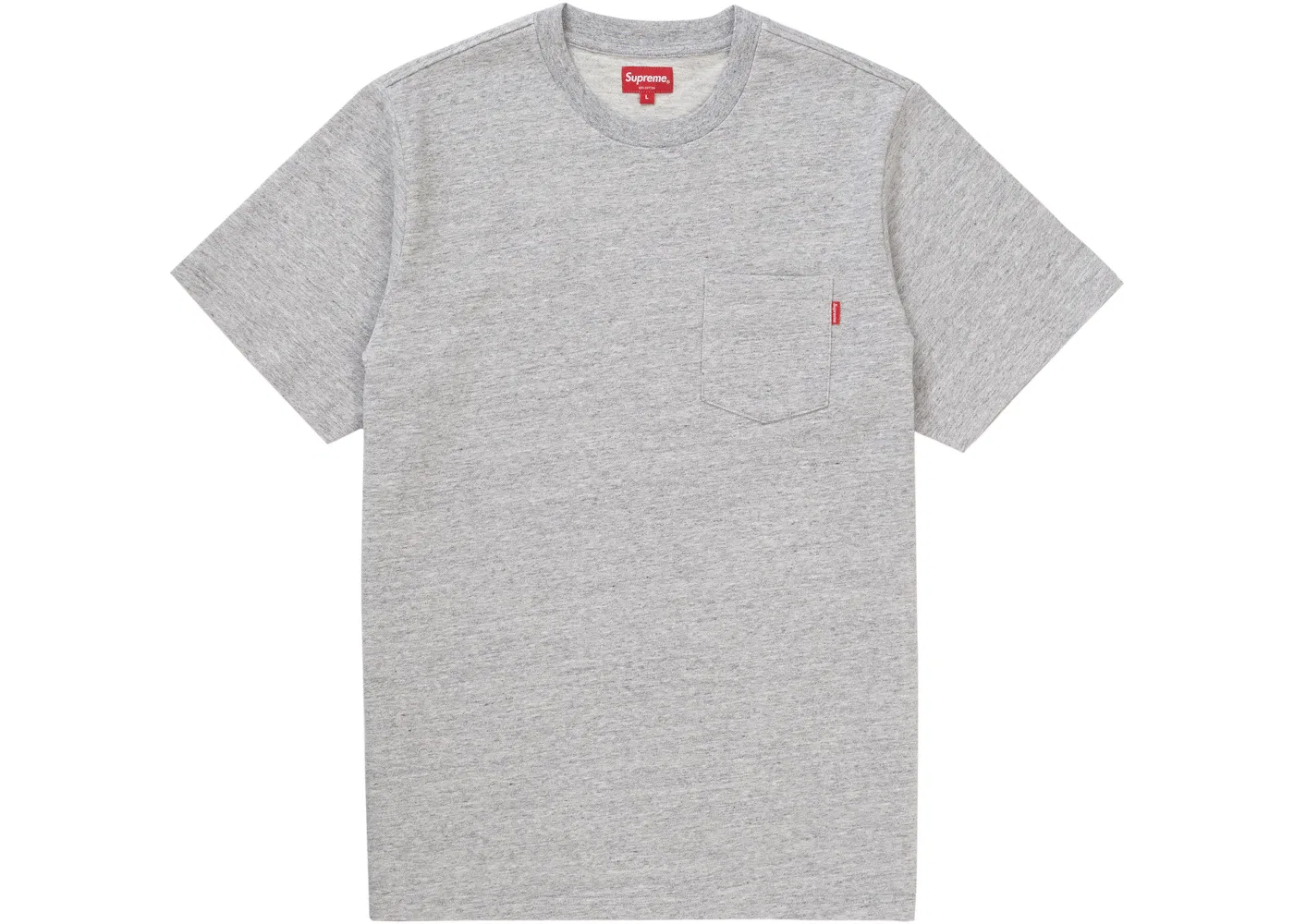 Мужская футболка с карманом Supreme SS Pocket Tee, серый