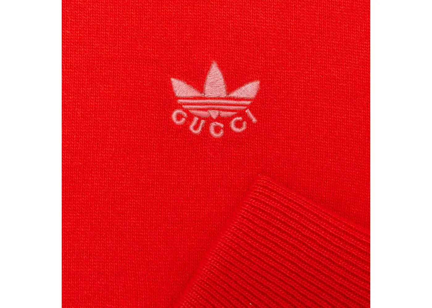 Мужской свитшот шерстяной Gucci x Adidas Sweatshirt, Red — фото 2