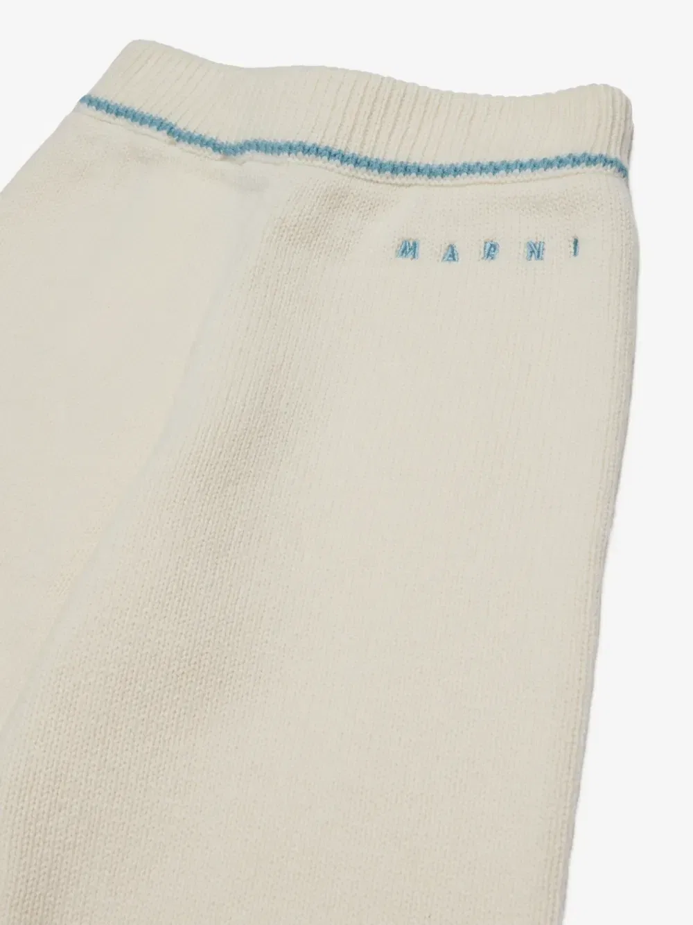 Брюки с вышитым логотипом Marni Kids, бежевый — фото 4