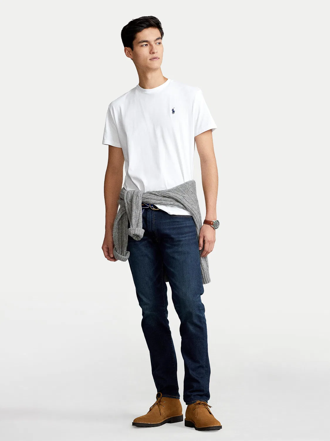 Мужская футболка классического кроя Polo Ralph Lauren, белый — фото 2