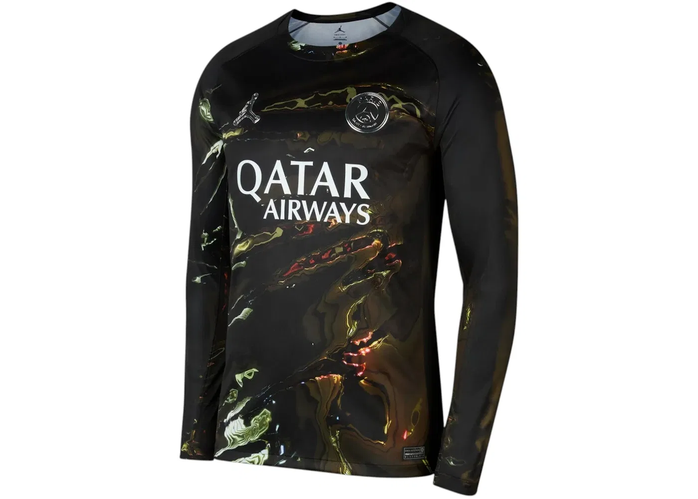 Мужская футболка с длинным рукавом Nike x PSG Dri-Fit Jersey, Black/White/Black