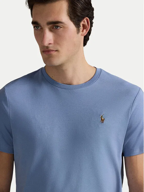 Футболка custom slim fit Polo Ralph Lauren, синий — фото 4